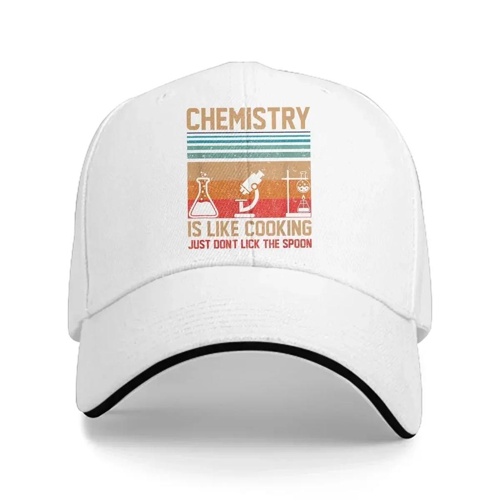 Pure Color Dad Hats Science Is Like Cooking Just Dont Lick The Spoon Unisexs Hat Sun Visor Baseball Caps Chemistry Peaked Cap