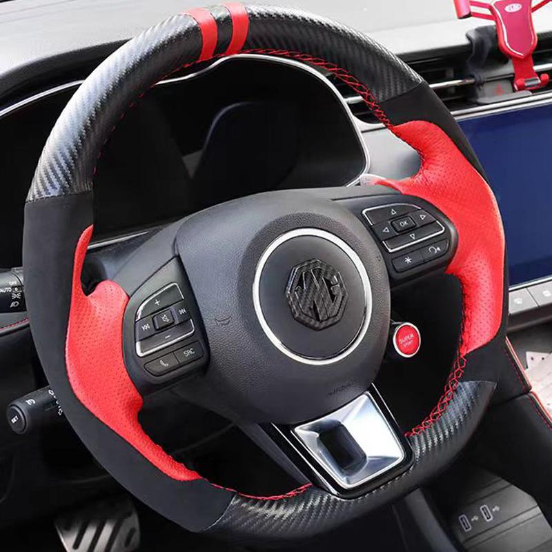 MG Auto Vorderseite Rückseite Logo Emblem Aufkleber Lenkrad Aufkleber Zubehör für MG ZS 5 7 6 Cyberster MG4 EV ES5 HS ONE GT GS MG3 wue1
