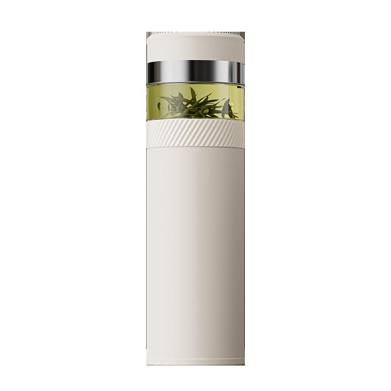 Quan Ge 2025 Insulated Men's Tea Infuser Cup with Smart Temperature Display