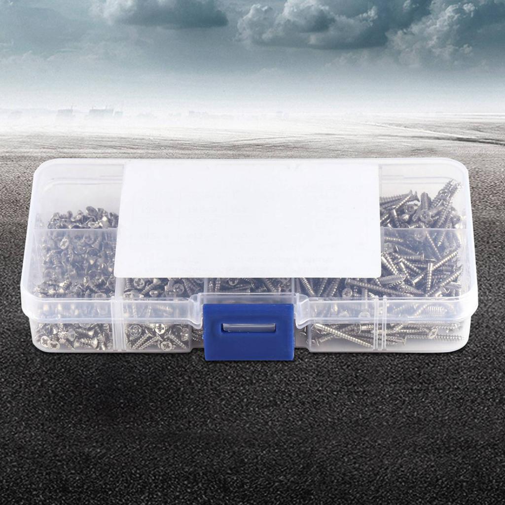 M2  Drive Flat Head Self‑ Tapping Screws Woodworking Fastener with Box Self Tapping Screws Wood Screw Fastener