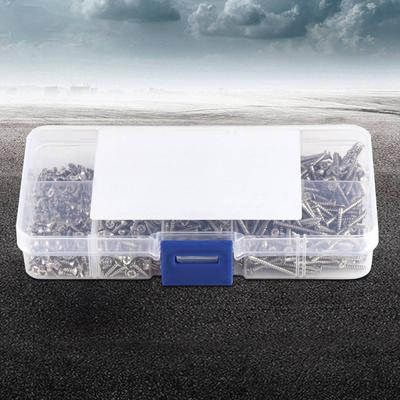 800pcs M2 Cross Drive Flat Head Self‑Tapping Screws Woodworking Fastener with Box