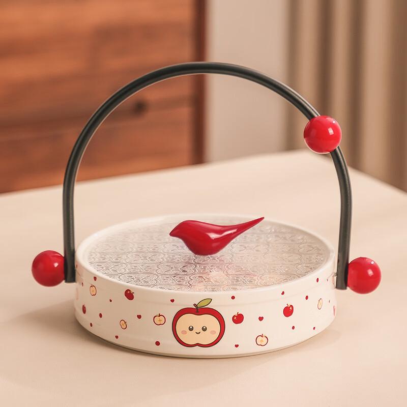 Hantun Auspicious Ceramic Single-Layer Fruit & Snack Plate