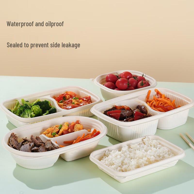 Biodegradable Corn Starch Disposable Meal Prep Containers with Lids