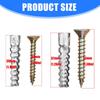 50Pcs Metal Expansion Screws Pipe Drilling Plug High Strength Metal Fasteners Expansion Tube Tapping Screws