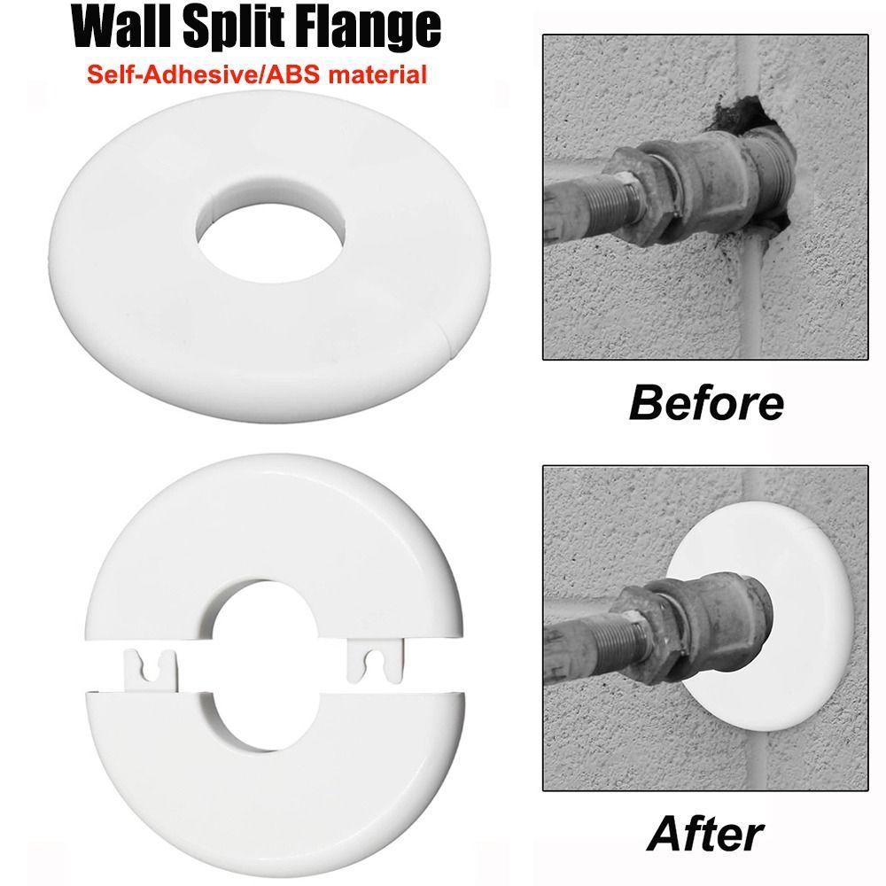 Self-adhesive Water Pipes Hole Cover White Wall Split Flange Faucet Kitchen Toilet Decorative