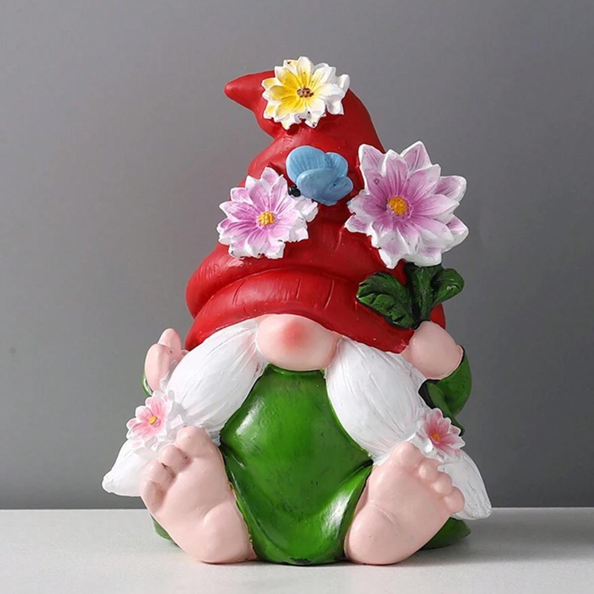 1pc Dwarf Garden Decoration, Statue Resin Decoration Gift, Elf Dwarf Figurine, Indoor Home Craft Decoration