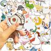 50 Cartoon Simple Drawing Duck Graffiti Stickers Decorate Guitar Notes Suitcase DIY Waterproof