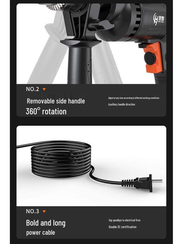 Multi-Functional Electric Impact Drill Set for Wall and Household Use