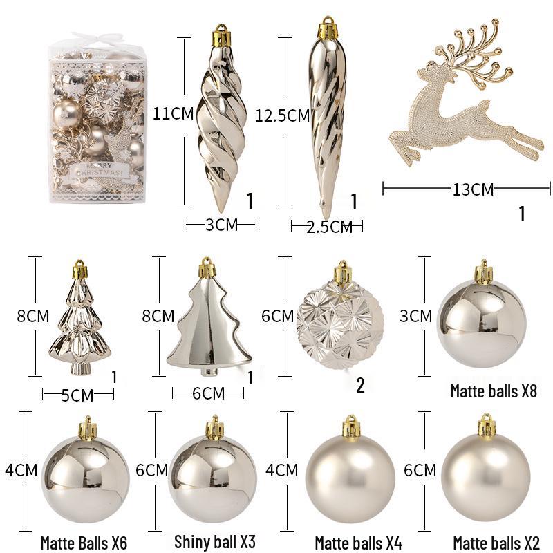 

Набор из 30 блестящих рождественских украшений: Расписные подвесные шары для украшения елки и окна
