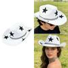 Sparkling Rhinestones Star Cowhand Hat For Women Men Unisex Outdoor Music Festival Sun Hat Cosplay Party Headpiece