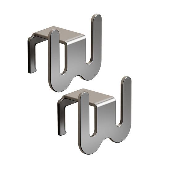 Wall-Mounted Shoe Rack with Drainage Holes Space-Saving Aluminum Hooks for Bathroom Kitchen No-Drill Adhesive Installation Rack for Slippers Towels