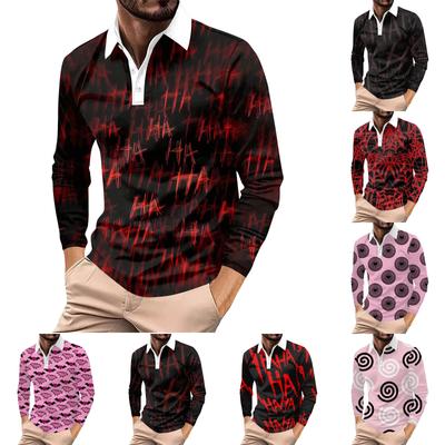 Men'S Long Sleeved Button Up Collar Shirt Fashion Casual Top