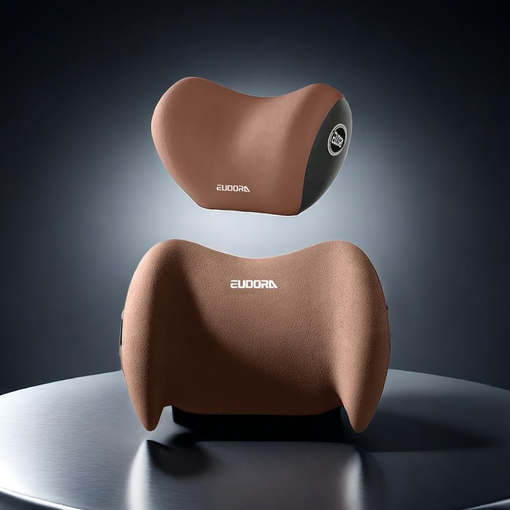 1 Set of 2 Ergonomic Car Seats 1 Headrest 1 Lumbar Pillow Support Combo Set Is Suitable for Various Models of Seats, Easy To Install, Ideal Gift