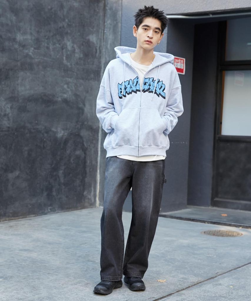 WEGO Easy Painter Denim Denim Size Denim Black Sonata Men's Pants, Pants, Wide-leg Pants, Bottoms, Jeans, Streetwear, Casual, Gift, Spring, Summer,