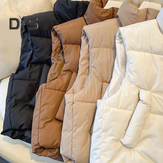 Zimowy damski płaszcz ze stójką, zapięcie na zamek błyskawiczny, długie rękawy, jednokolorowy, wiatroszczelny, zatrzymujący ciepło, ocieplany, męski, dopasowany krój, kurtka outdoorowa