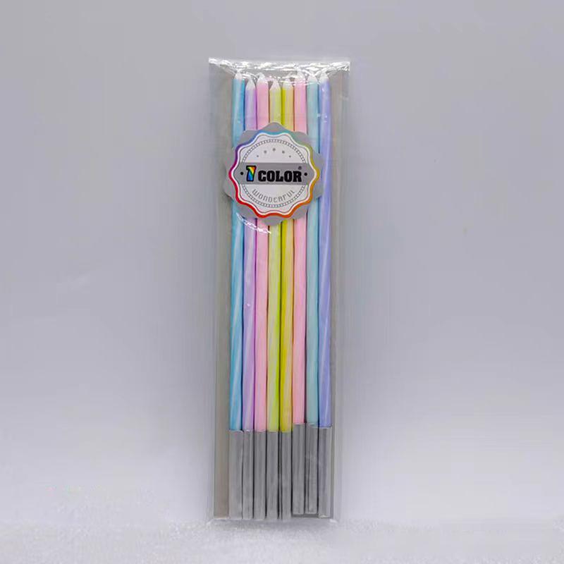Multicolour Flame Candles 8Pcs/Pack Wedding Party Birthday Cake Candles Decoration Party Supplies For