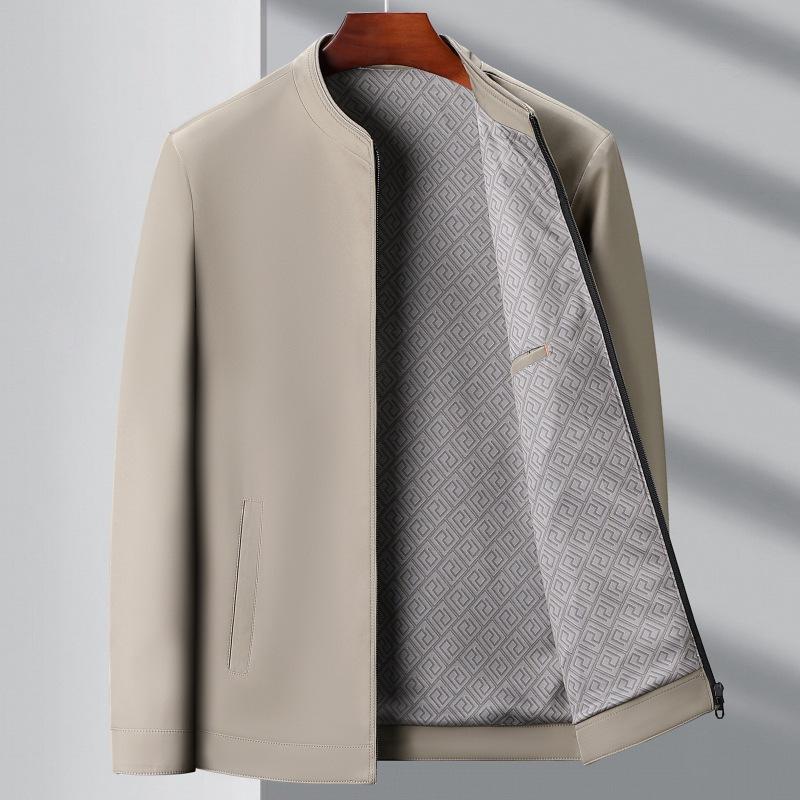 New Men's Jacket Spring and Autumn Jacket Middle-aged High-end Business Casual Jacket Dad Lapel Top