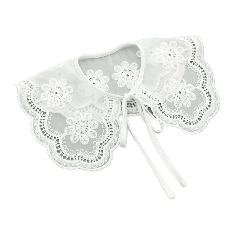 

Fake Collar Detachable Embroidered Floral Collars for Blouse Shirt Sweater KIds Women Girls Clothing Accessaries 1