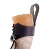 Leather Horn Cup Holder with Adjustable Belt Coffee Drinking Mug Cover Sleeve Practical Beverage Holsters for Travel