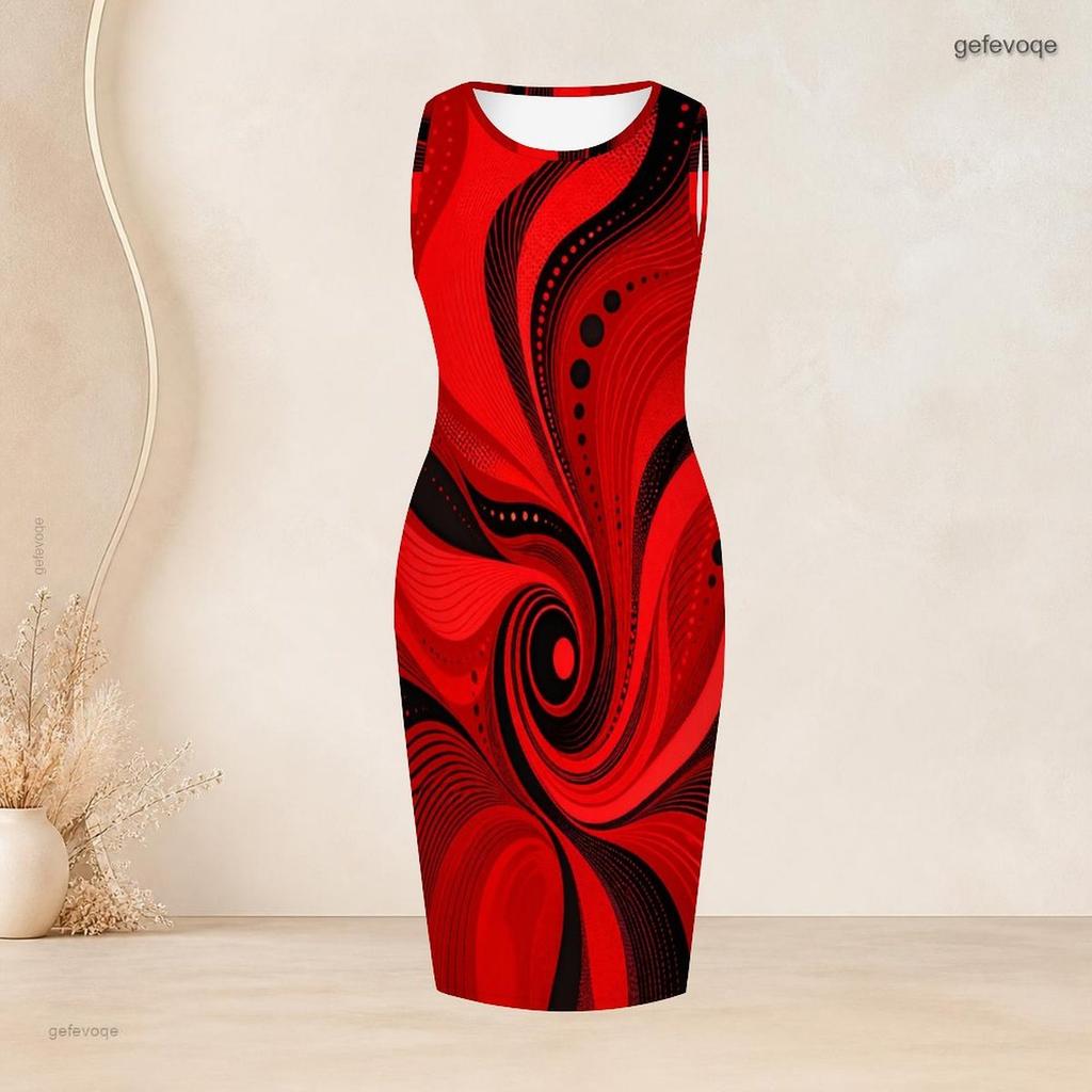 Women Plus Size Two Piece Set Sleeveless Bodycon Dress Long Sleeve Draped Cardigan Printed Black Teal Gold