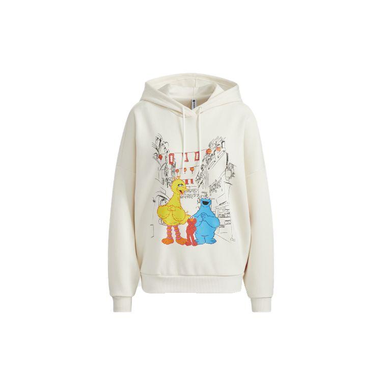 adidas NEO Women s Off-White Sesame Street Loose Hoodie HD7279 M