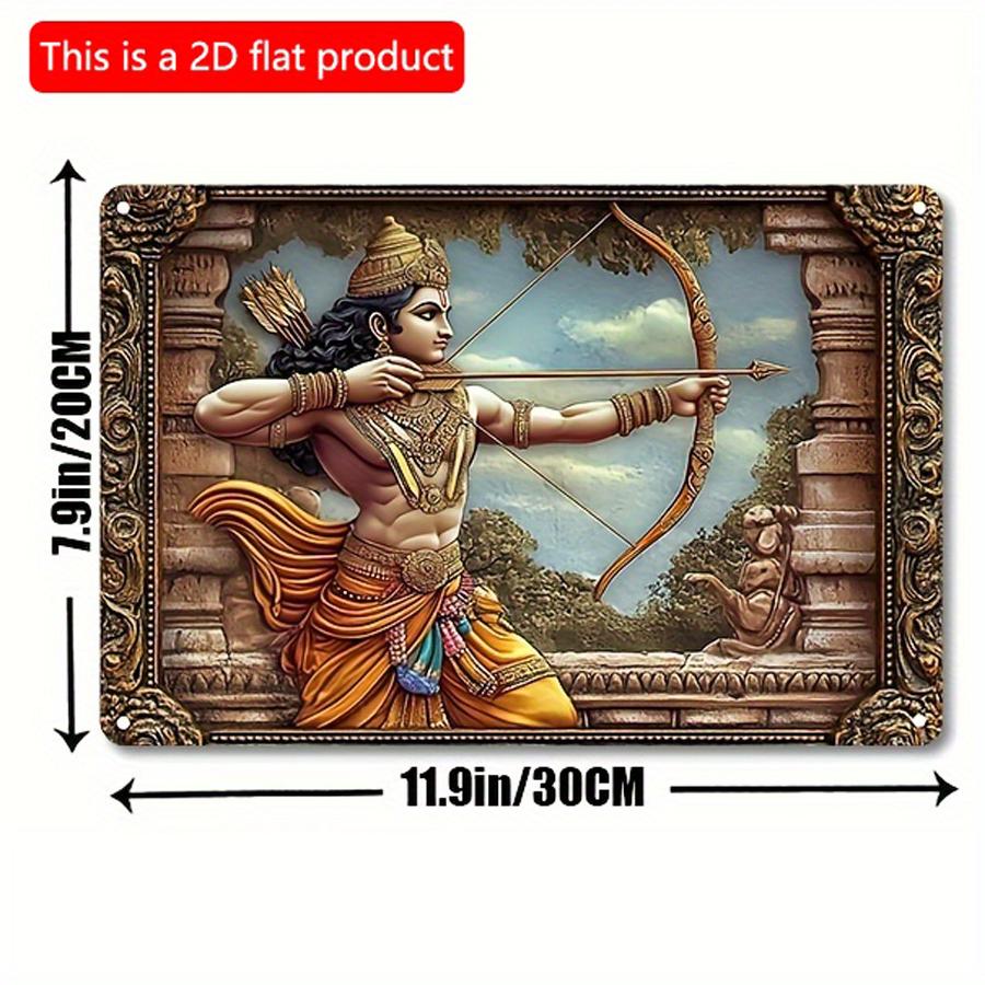 

2d flat 30*20 см классическая деревянная настенная вывеска, декоративная табличка на тему битвы с Лордом Рамой для бара, ресторана, гостиной, дома 20x30cm