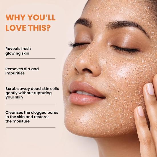Lotus Herbals Apriscrub Fresh Apricot Scrub | Natural Exfoliating Face Scrub | Chemical Free | For All Skin Types | 180G
