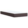 Box Spring Bed with Mattress Dark Brown 100x200 cm Fabric