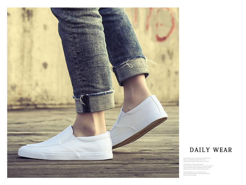 Men's Four Seasons Casual Leather Loafers - Korean Style, Low-Top, Slip-On, Business Casual Shoes