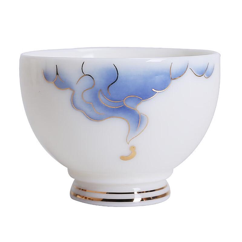 Mutton Fat Jade White Porcelain Gaiwan Kung Fu Tea Set