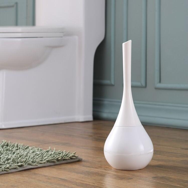 Set di spazzolini da bagno per la pulizia del WC, porta spazzolino da WC, spazzola per la pulizia delle pareti in acciaio inossidabile, spazzola per WC