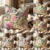 Spring Flower Print Cushion Cover Multi-Scene Pillow Cover for Home & Car - Reversible, Soft & Durable for Daily Use