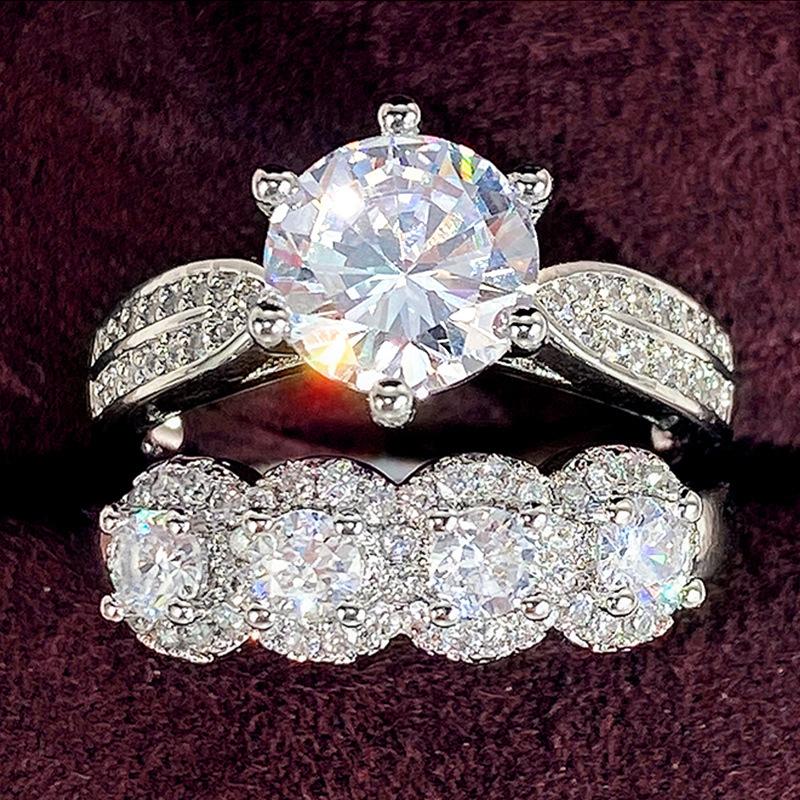 Source supply, super flash couple ring Valentine's Day gift, European and American luxury and sweet ring