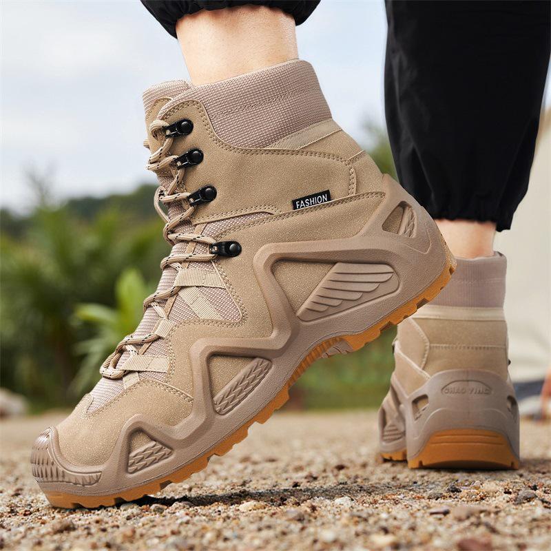 Men s Mid-Top Non-Slip Hiking Boots - Thick-Soled for Autumn/Winter 41