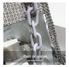 Transparent Women's Crossbody Bag - Chain Handle, PVC, Patent Leather, Small Square Style