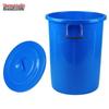 Large Round Plastic Trash Can with Lid and Handle