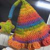 Women’s Hat High-end Hand-crocheted Beanie for Kids and Adults Featuring A Pacifier Design and A Rainbow Elf Style