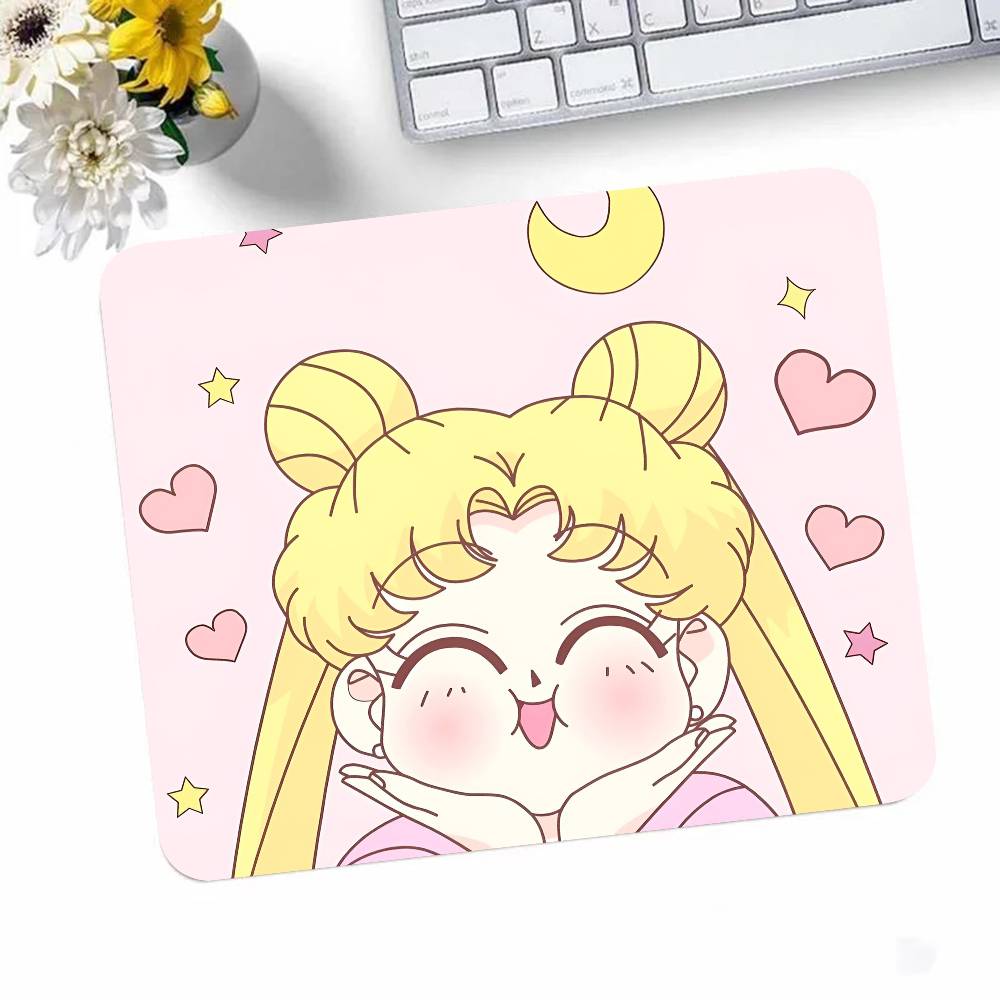 Anime Mousepad Small LockEdge Mouse Pad For Gamers Computer Desk Pad Rectangular S-Sailors Moons Anti-slip Rubber