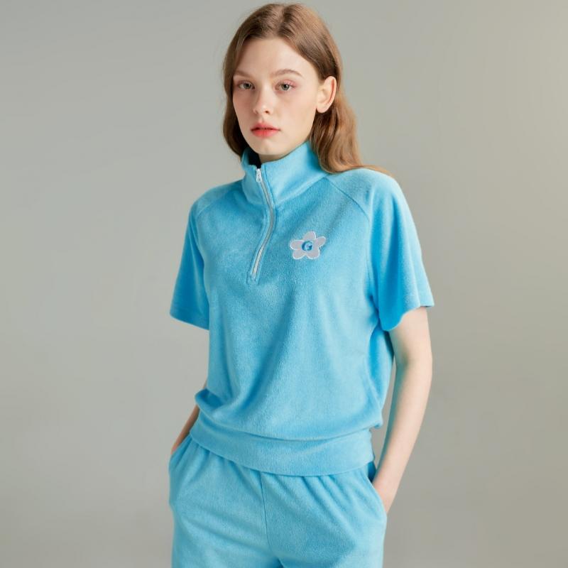 Goxo Terry Half Zip Blue Model  Hello Buddy