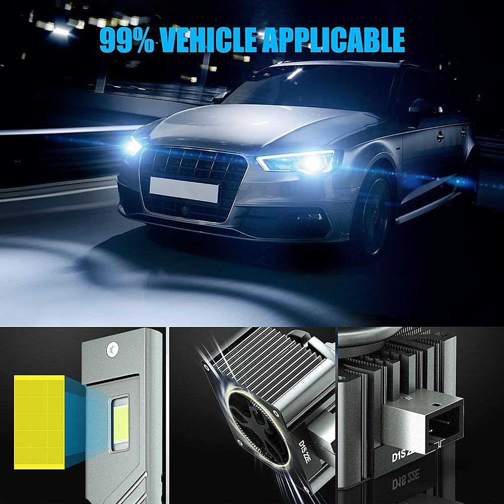 2PCS 30000LM D1S D3S Headlight 35W D2S D2R D4S D4R D5S D8S LED Canbus Lamps Auto LED Lights Bulb For Car Lights 6000K Plug&Play
