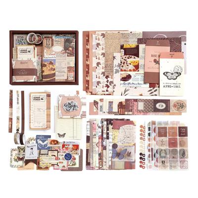 Soyul Collage Deco Antique Retro Stationery for Sticky and Journals 155-Piece Set, Planners, Diaries, Journals, Planners, Notebooks, Stickers, Notes,