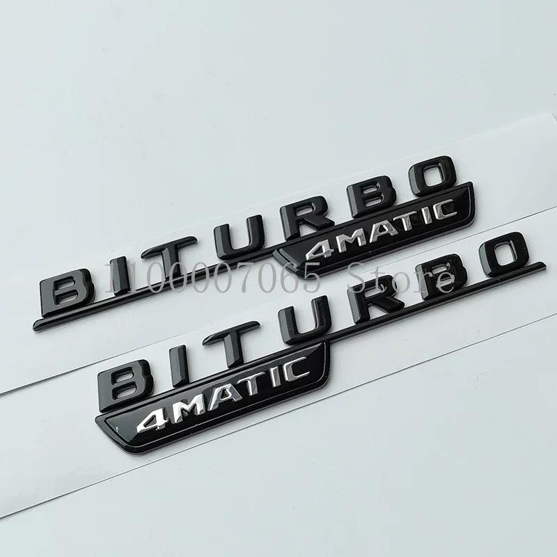 AATB1 2017 Glossy Black Letters E43 E53 E63 E63S V8 Biturbo 4matic ABS Emblem for Mercedes Benz AMG Car Fender Trunk W212 W213 Sticker