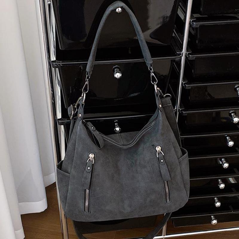 Women Crossbody Bag Luxury Designer Oblique Cross Single Shoulder bag Large Capacity Handbags Retro Matte PU Leather Hobos purse