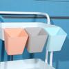 Cesto Sospeso Facile da Appendere Grande Capacità Resistente all'Umidità Design con Gancio Cesto Portaoggetti Salvaspazio Plastica Bocca Larga Pattumiera