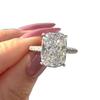 Luxury Exaggerated Super Shiny Large Rectangular 5A Zircon Index Finger Rings for Women Bride Wedding Rings Jewelry Accessories