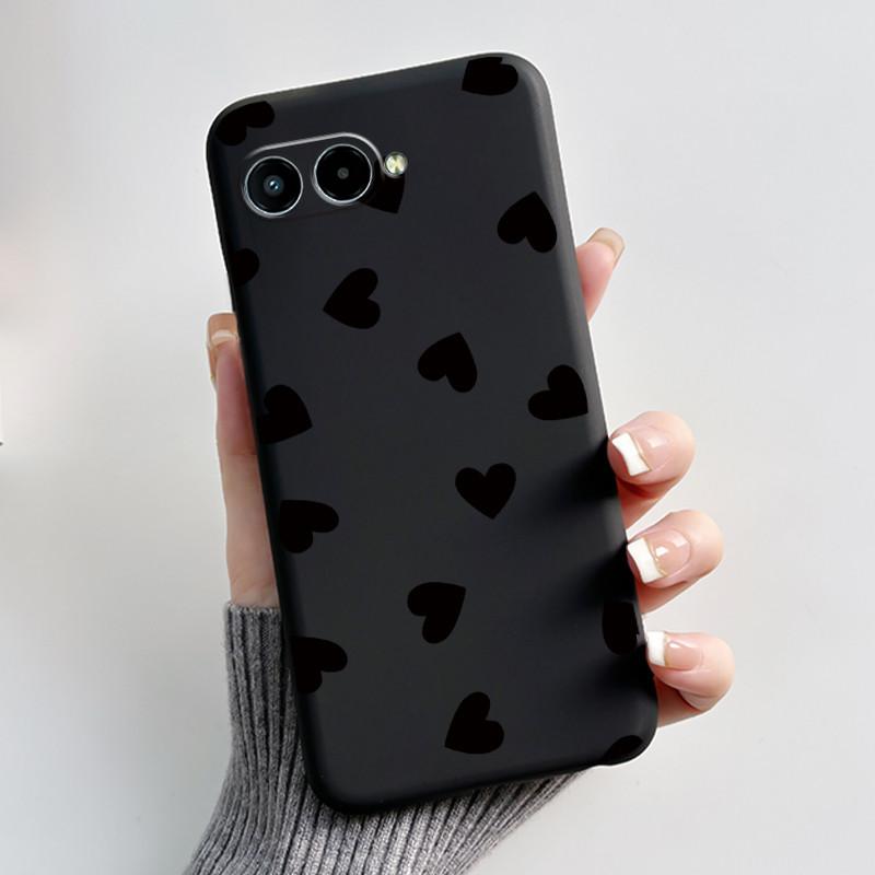Handyhülle für TCL T-Mobile Revvl 8 T Telefon 3 Hülle Luxus Niedlicher Liebeshase Lustig Schwarzes TPU Weiches Silikon Schutz-Rückseite