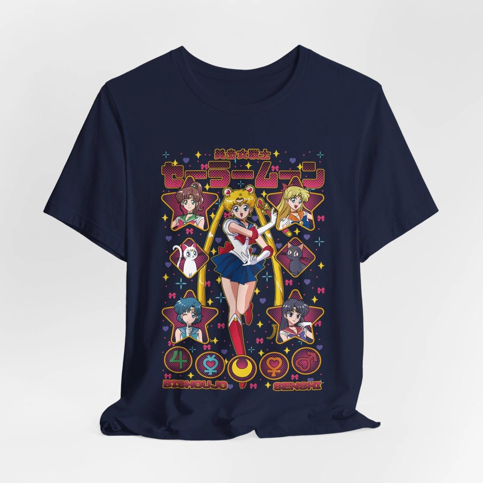 Sailor Moon Anime Graphic Tee | Anime magical girl shirt L