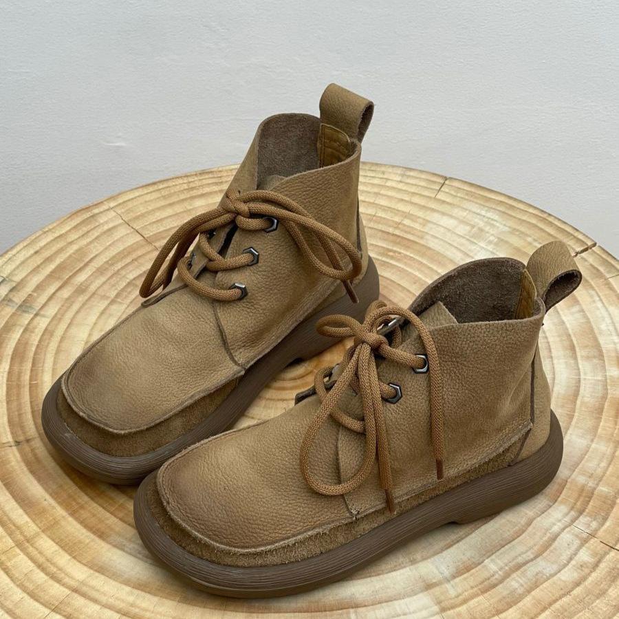 Plus-size ankle boots, new winter style, thick sole, round toe, in stock.