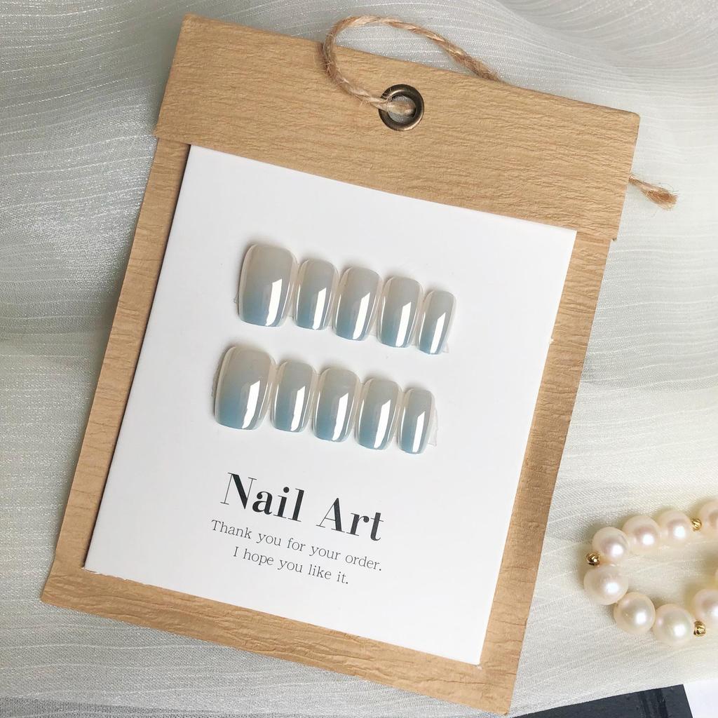 Dreamy Lavender Cat Eye Press-On Nail Set - 30 Pieces