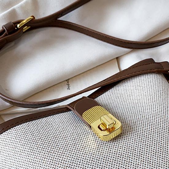 Women Messenger Bag Faux Leather Shoulder Bag with Top Handle Adjustable Strap Splicing Bucket Bag Crossbody Handbag for Daily Use Party Date